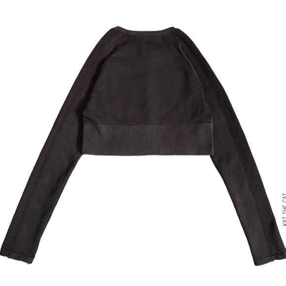 OFFLINE by Aerie Women's Crop Top with Cable Knit Detailed Sleeves - Picture 9 of 16